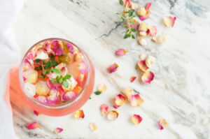 Rose Water Mocktail in Summer