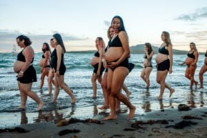 Beach Walk During Pregnancy