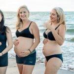 Three Women Maternity Photo at Beach