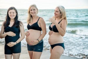Three Women Maternity Photo at Beach