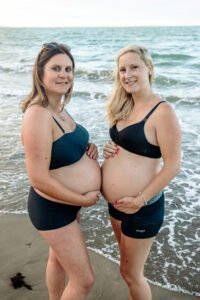 Pregnancy Photoshoot of Two Women's at Beach